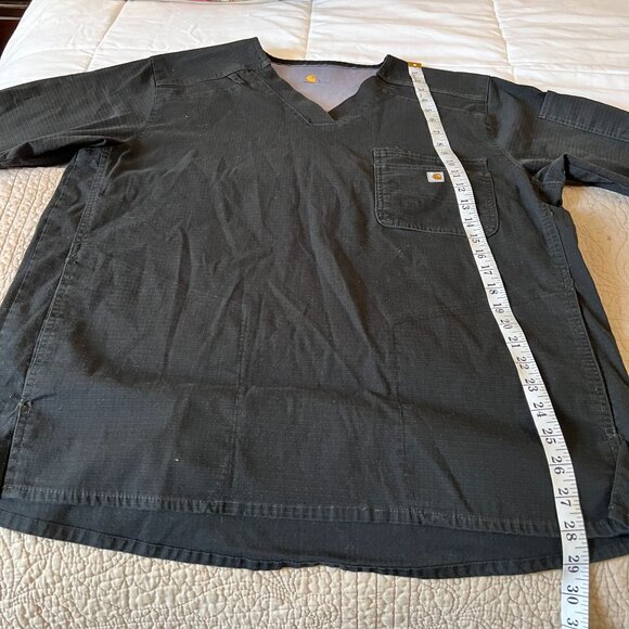Carhartt Men's Slim Fit 6 pockets Scrub top black size L - Picture 5 of 13